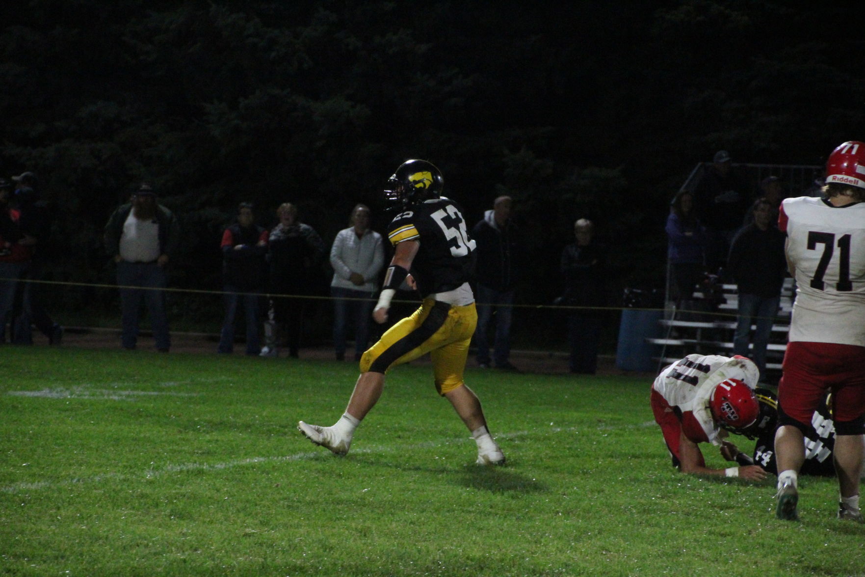 Clubine celebrates sack